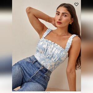 Reformation Candella Linen Top